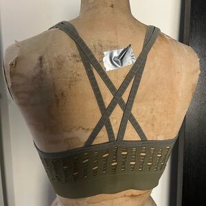 Strappy Olive Green Women's Bralette